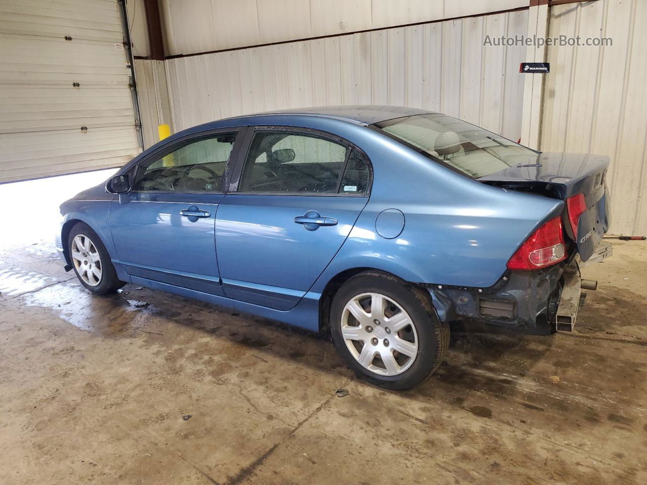 2008 Honda Civic Lx Blue vin: 1HGFA15568L030343