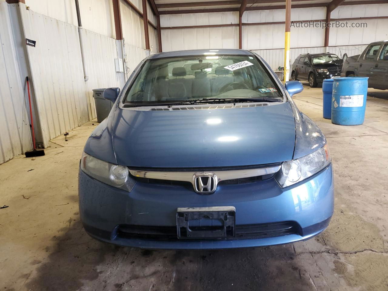 2008 Honda Civic Lx Blue vin: 1HGFA15568L030343