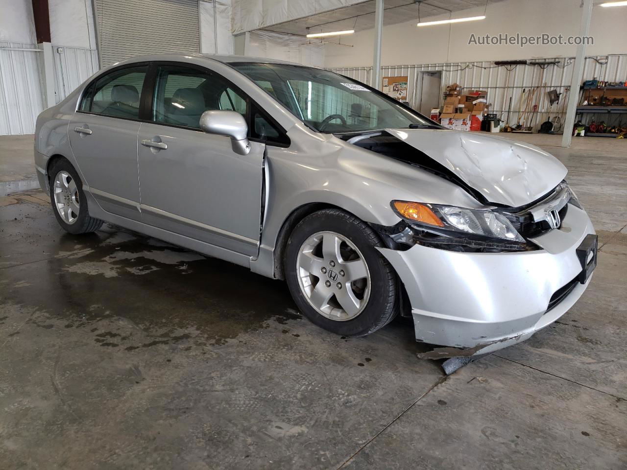 2008 Honda Civic Lx Gray vin: 1HGFA15568L087190