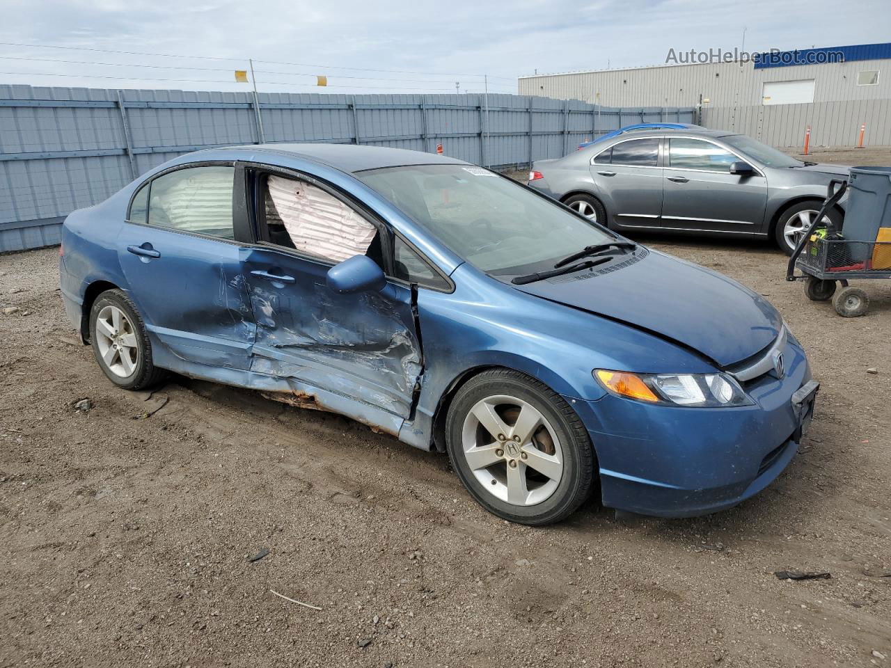 2008 Honda Civic Lx Blue vin: 1HGFA15568L094205