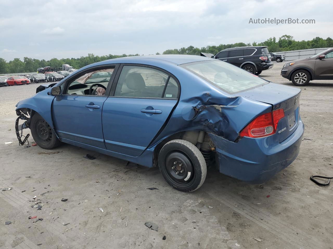 2008 Honda Civic Lx Blue vin: 1HGFA15578L118530