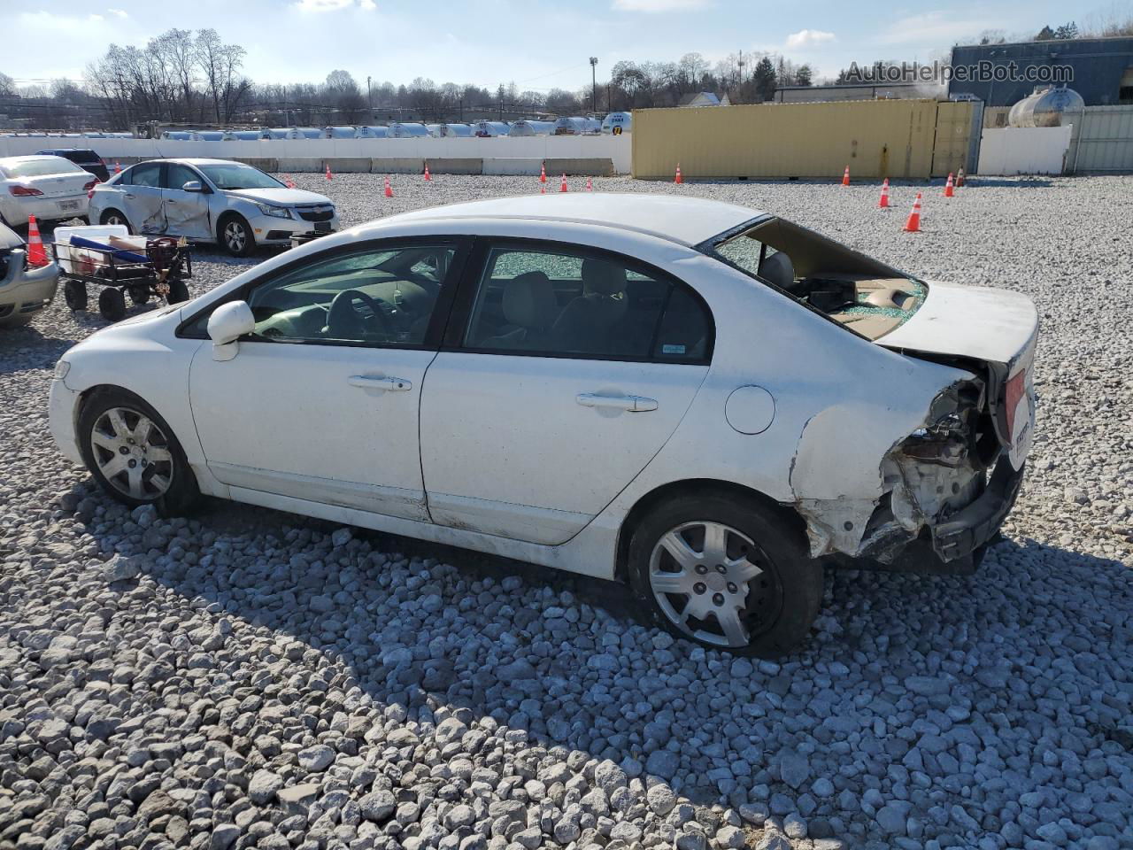 2008 Honda Civic Lx White vin: 1HGFA16508L005176