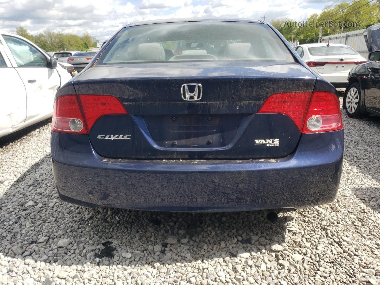 2008 Honda Civic Lx Синий vin: 1HGFA16508L033494