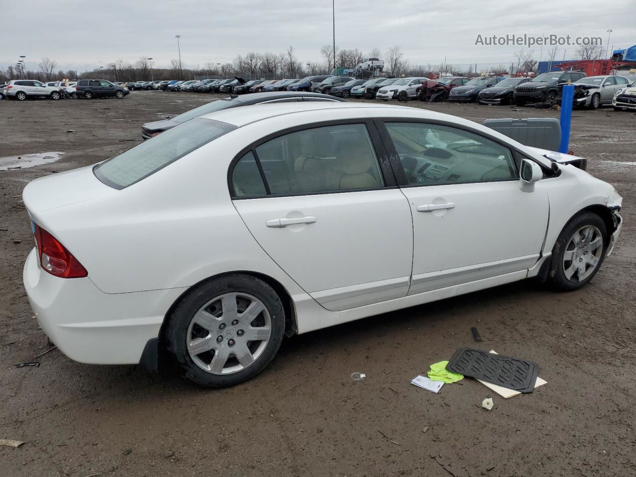 2008 Honda Civic Lx Белый vin: 1HGFA16508L056337