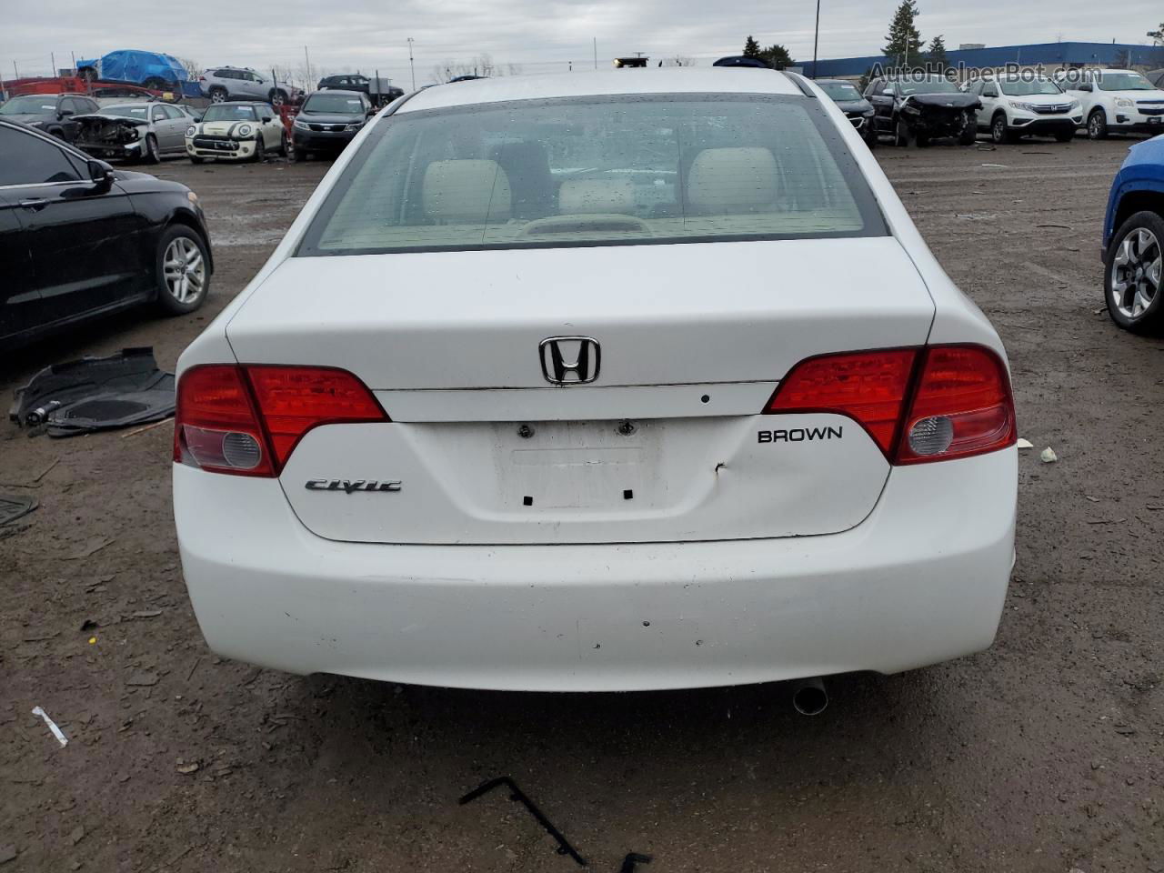 2008 Honda Civic Lx White vin: 1HGFA16508L056337