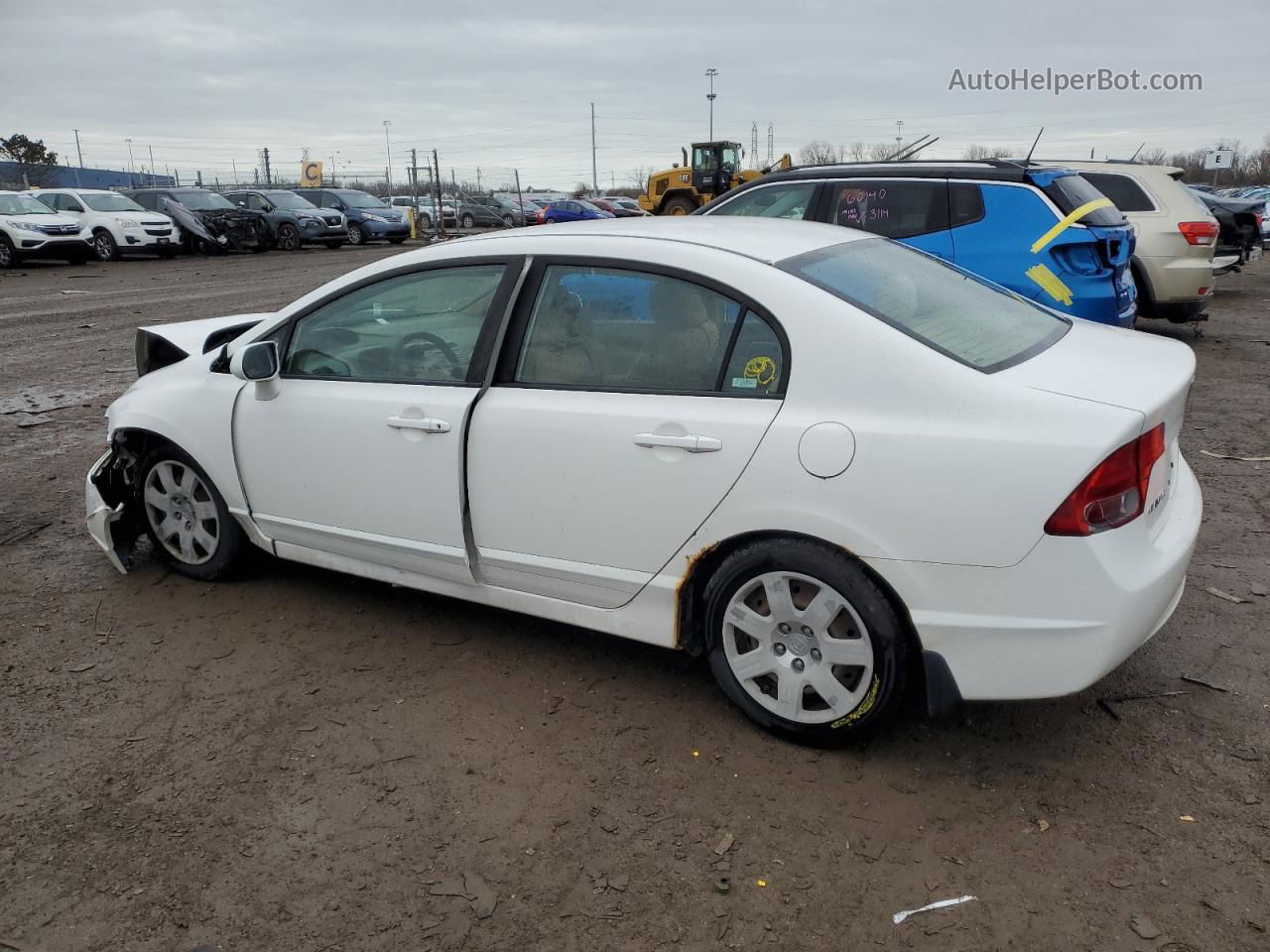 2008 Honda Civic Lx Белый vin: 1HGFA16508L056337