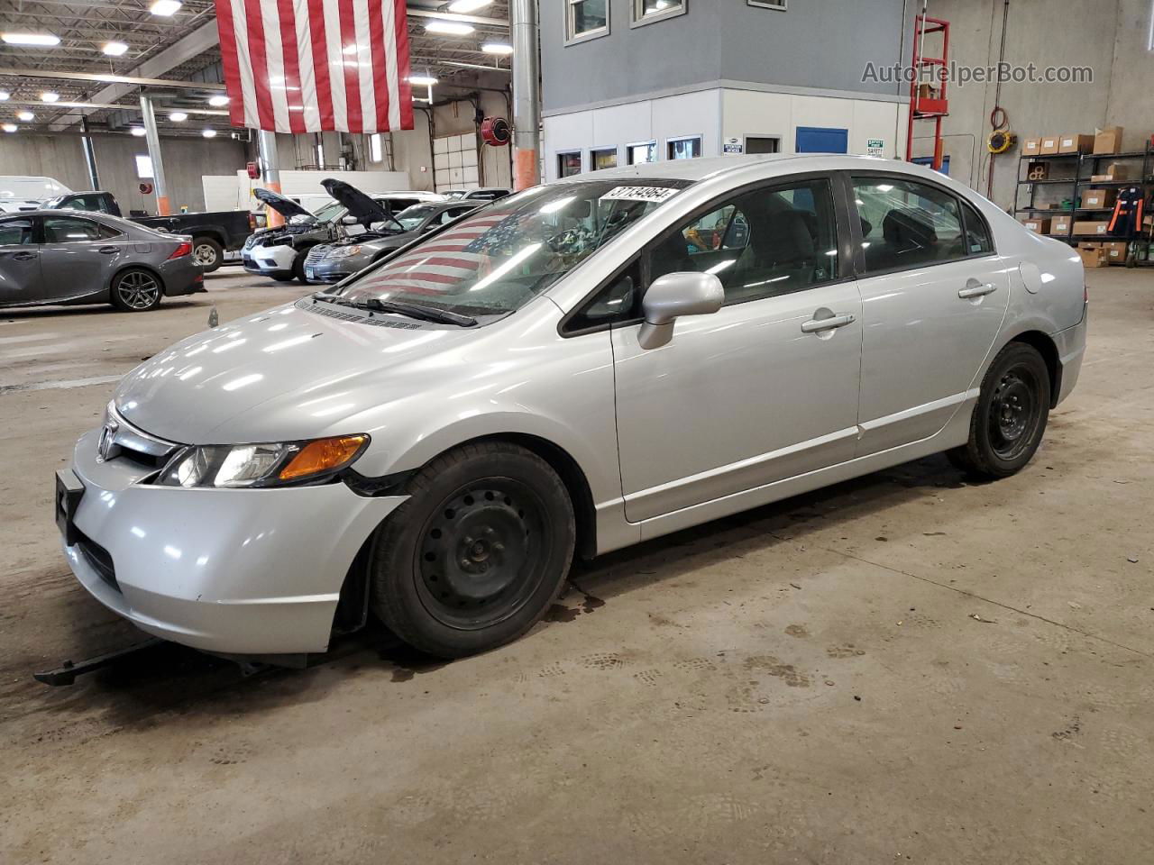 2008 Honda Civic Lx Silver vin: 1HGFA16508L056595