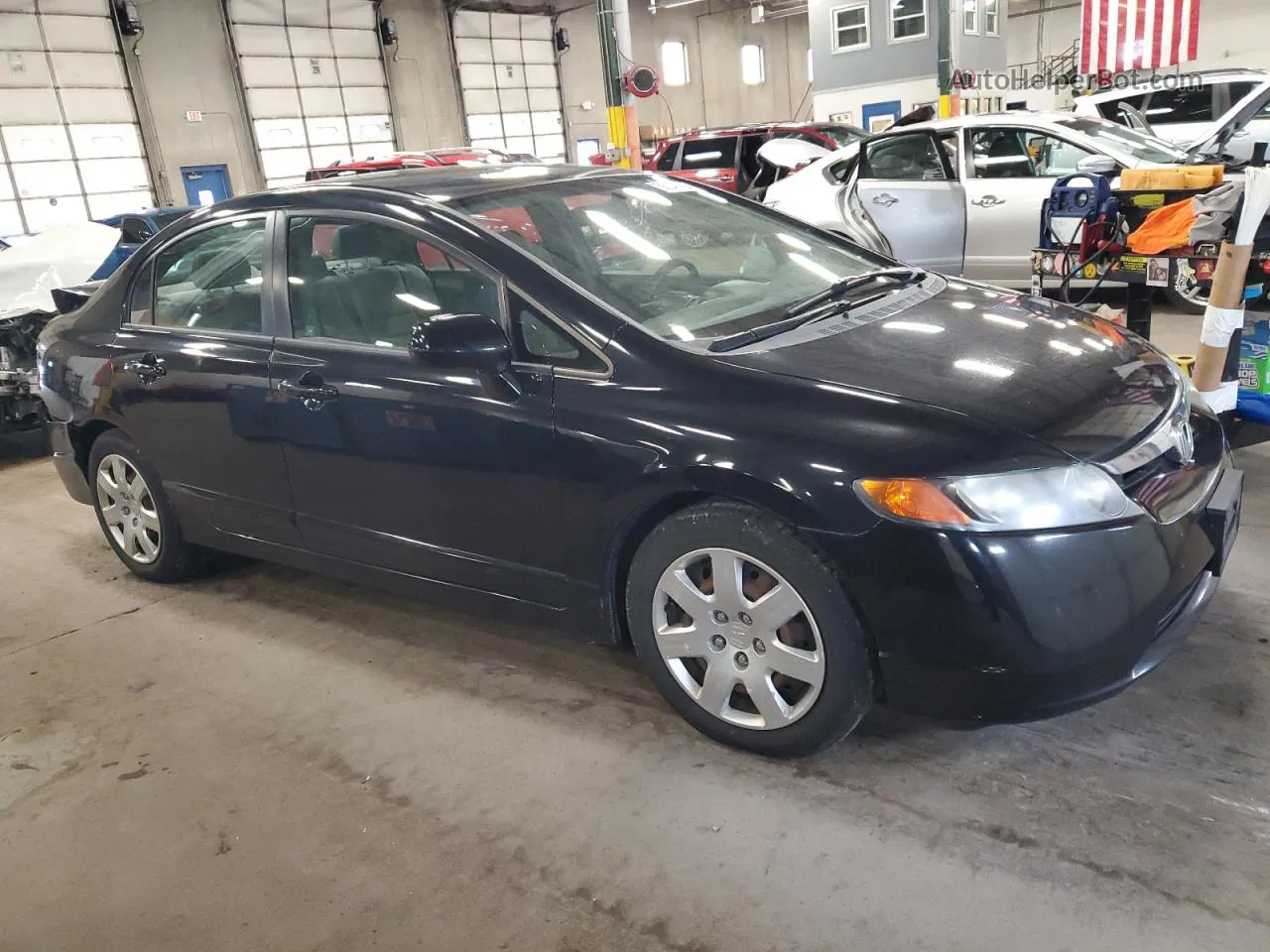 2008 Honda Civic Lx Black vin: 1HGFA16508L058248