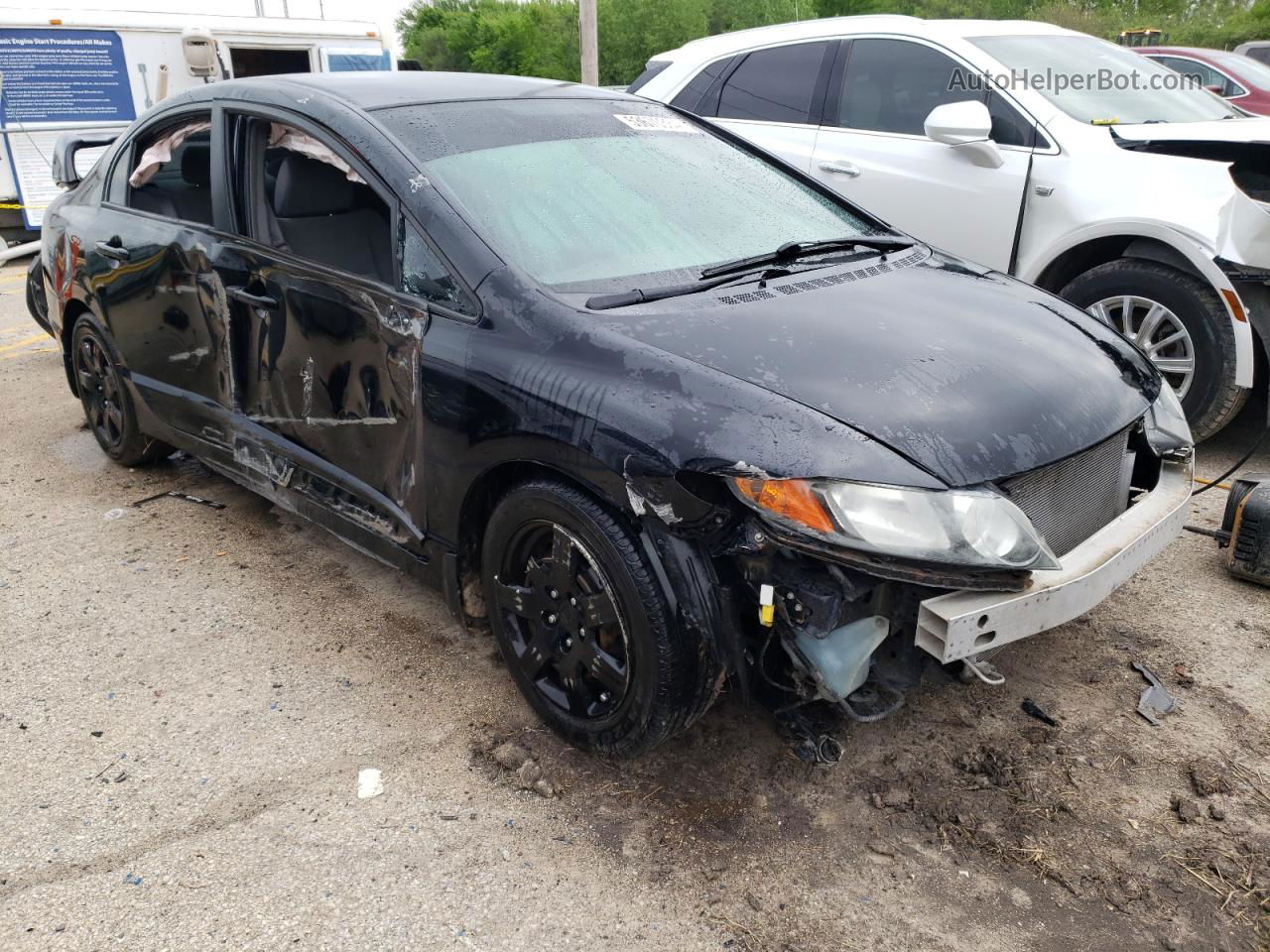 2008 Honda Civic Lx Black vin: 1HGFA16508L067290