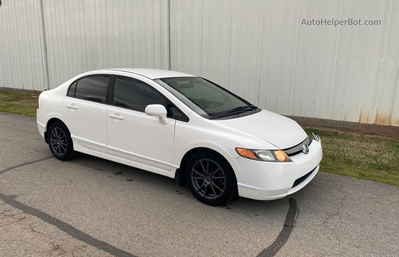 2008 Honda Civic Lx White vin: 1HGFA16508L101020