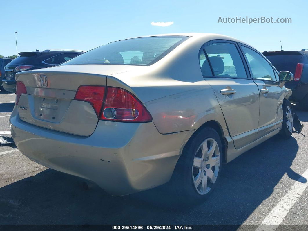 2008 Honda Civic Lx Бежевый vin: 1HGFA16508L104838