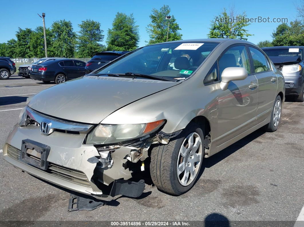 2008 Honda Civic Lx Beige vin: 1HGFA16508L104838