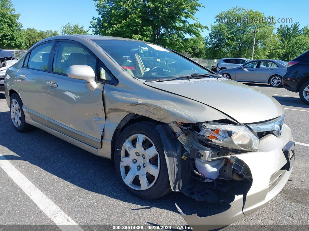 2008 Honda Civic Lx Beige vin: 1HGFA16508L104838