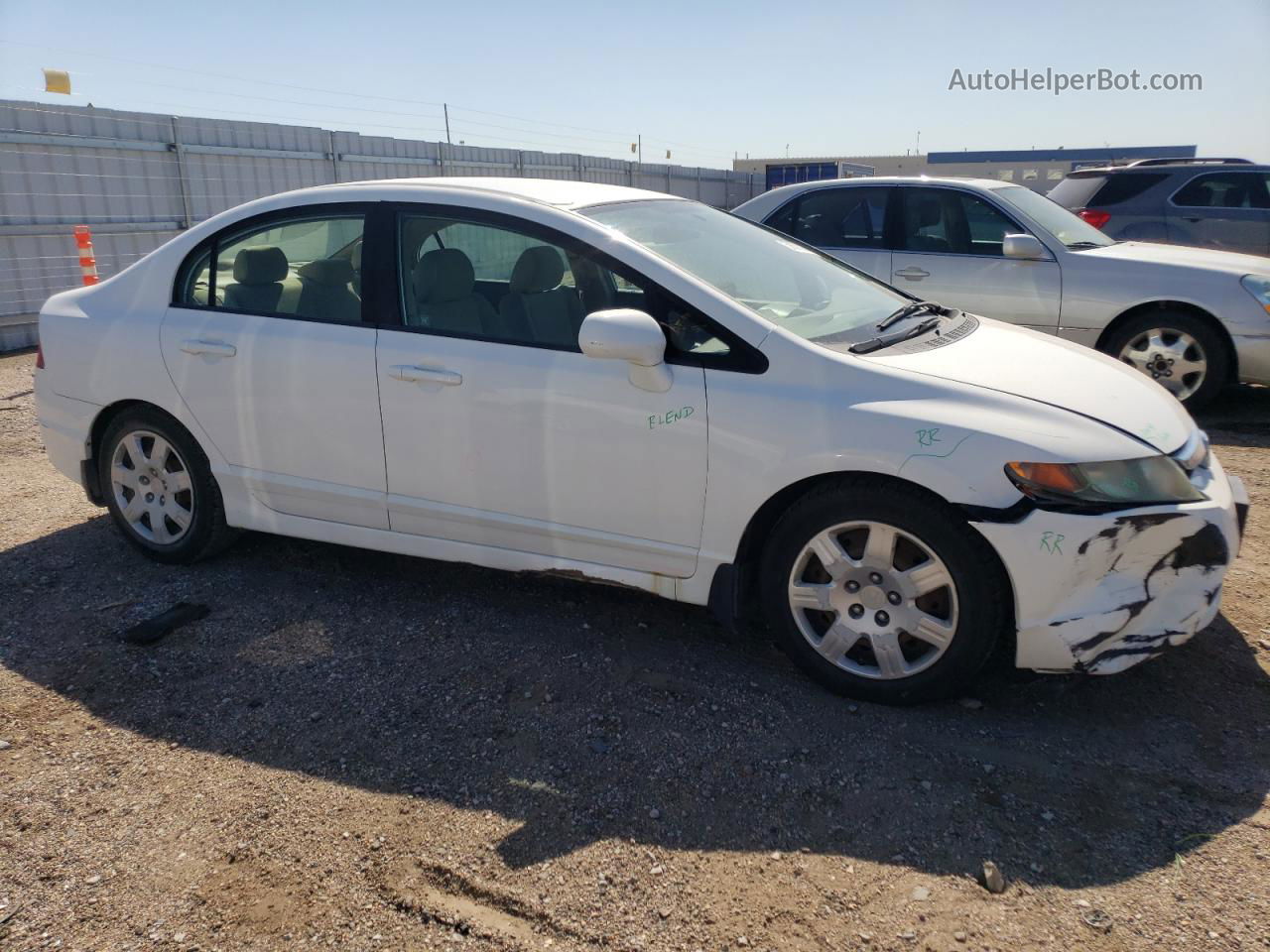 2008 Honda Civic Lx White vin: 1HGFA16508L105925