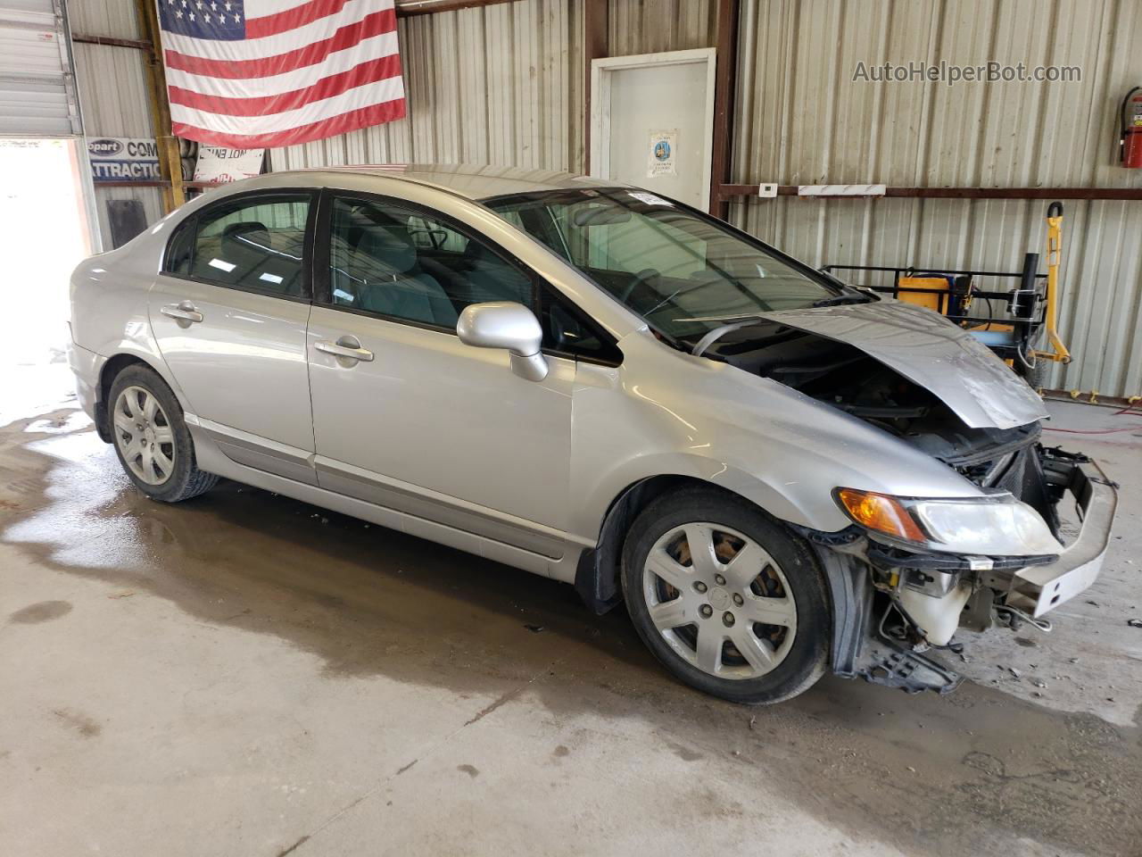 2008 Honda Civic Lx Silver vin: 1HGFA16508L108243