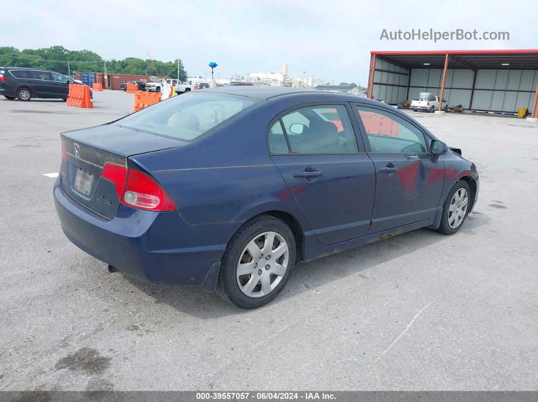 2008 Honda Civic Lx Blue vin: 1HGFA16508L113491