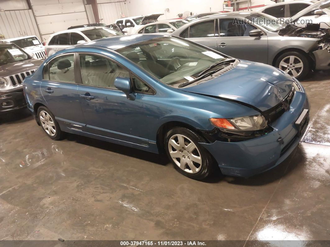 2008 Honda Civic Lx Blue vin: 1HGFA16508L116181