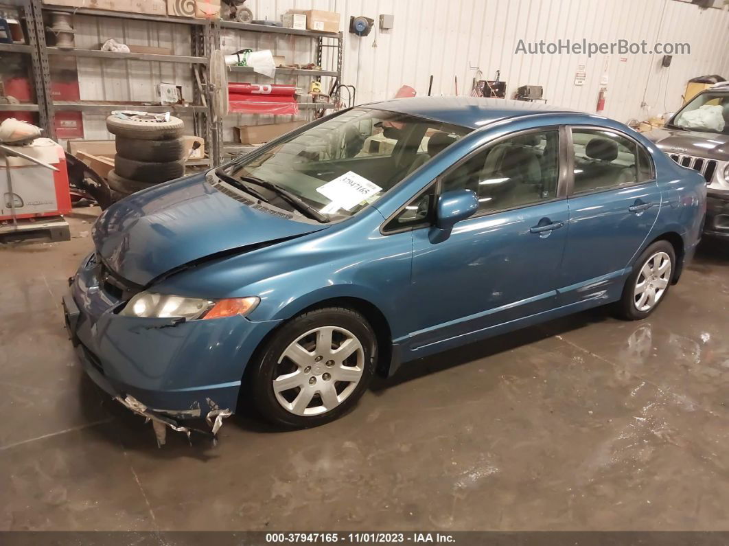 2008 Honda Civic Lx Blue vin: 1HGFA16508L116181