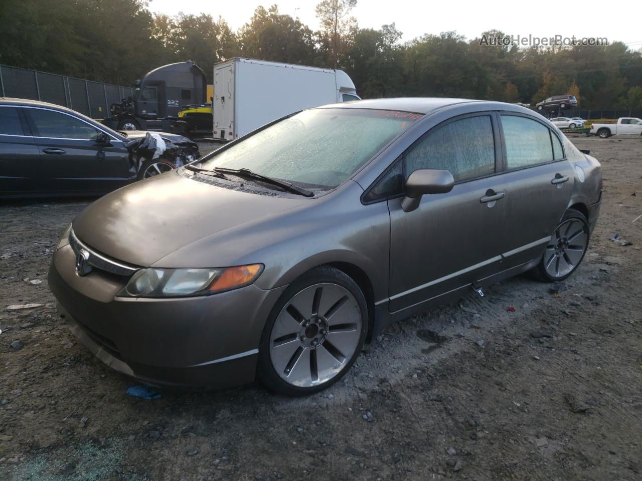 2008 Honda Civic Lx Gray vin: 1HGFA16518L033763