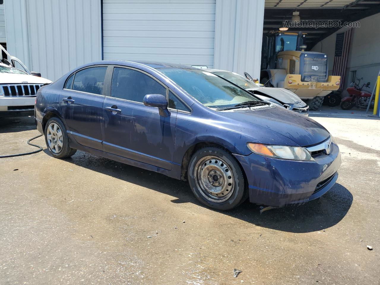 2008 Honda Civic Lx Blue vin: 1HGFA16518L036209