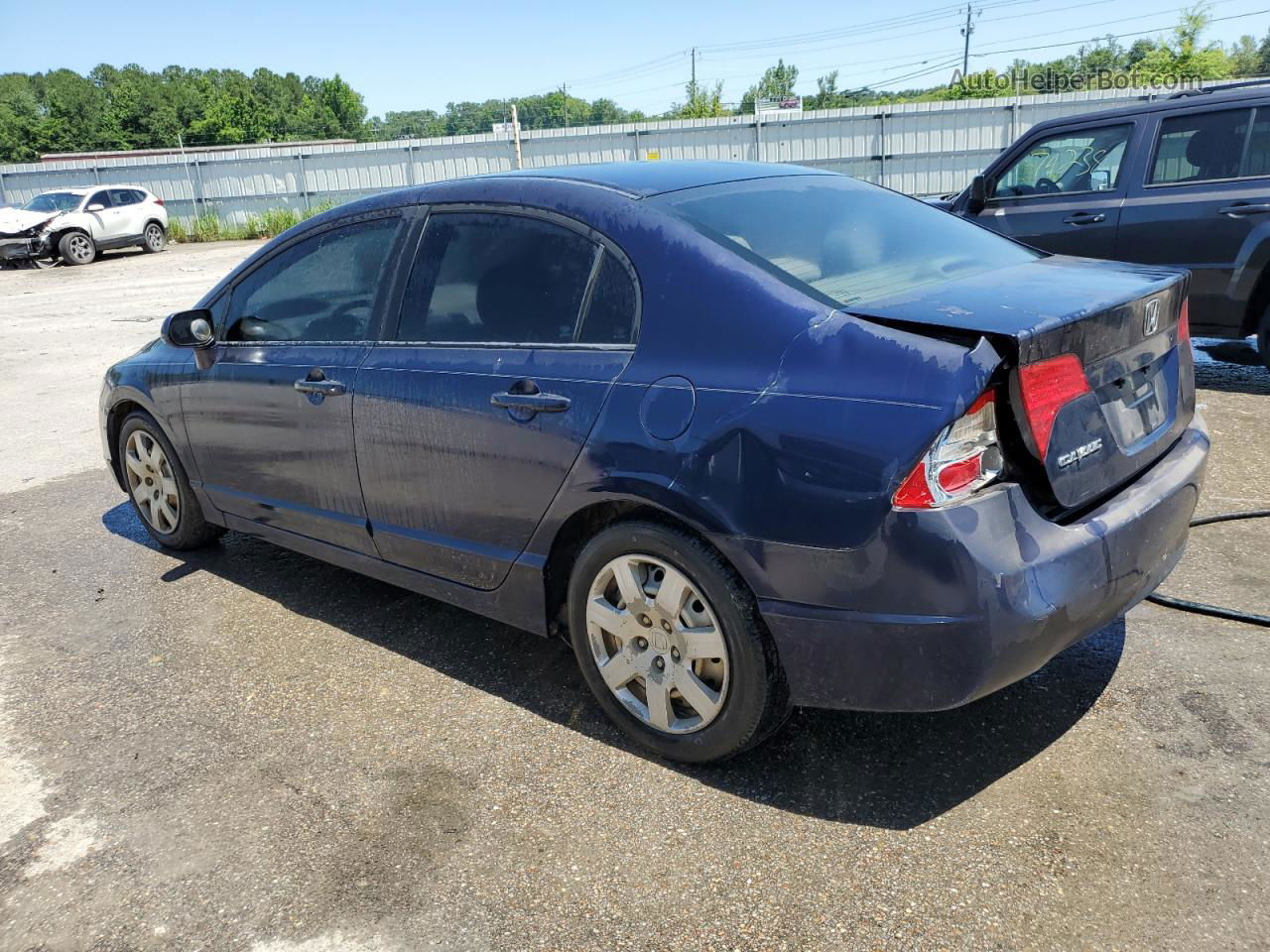 2008 Honda Civic Lx Blue vin: 1HGFA16518L036209