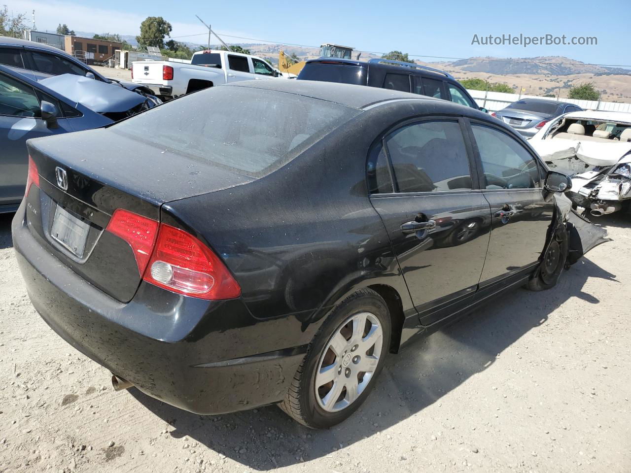 2008 Honda Civic Lx Черный vin: 1HGFA16518L058243