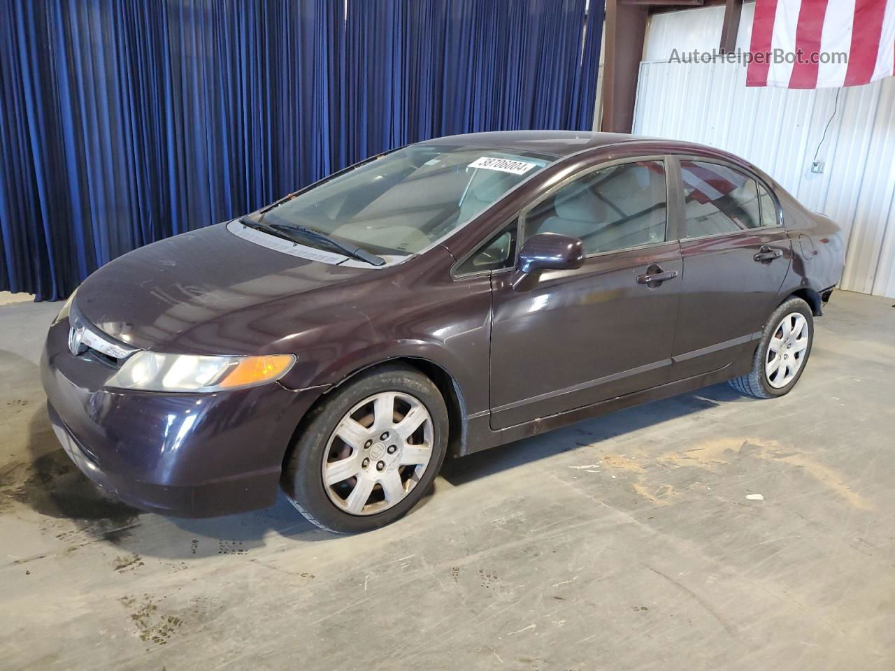 2008 Honda Civic Lx Фиолетовый vin: 1HGFA16518L107411