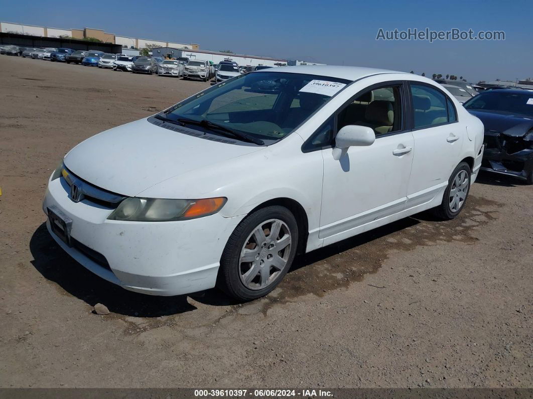 2008 Honda Civic Lx White vin: 1HGFA16528L005101