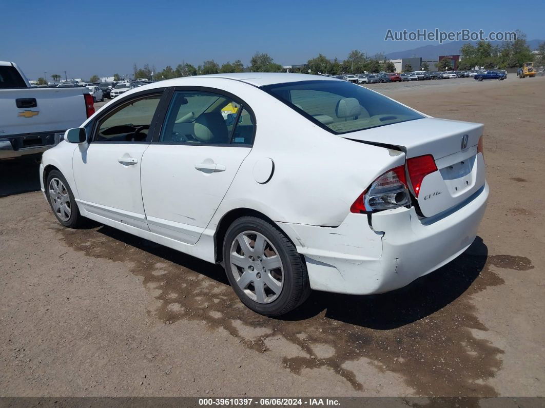 2008 Honda Civic Lx White vin: 1HGFA16528L005101