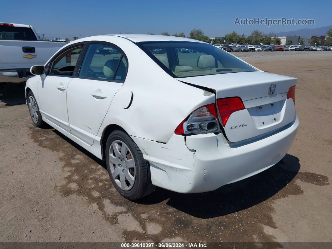 2008 Honda Civic Lx White vin: 1HGFA16528L005101