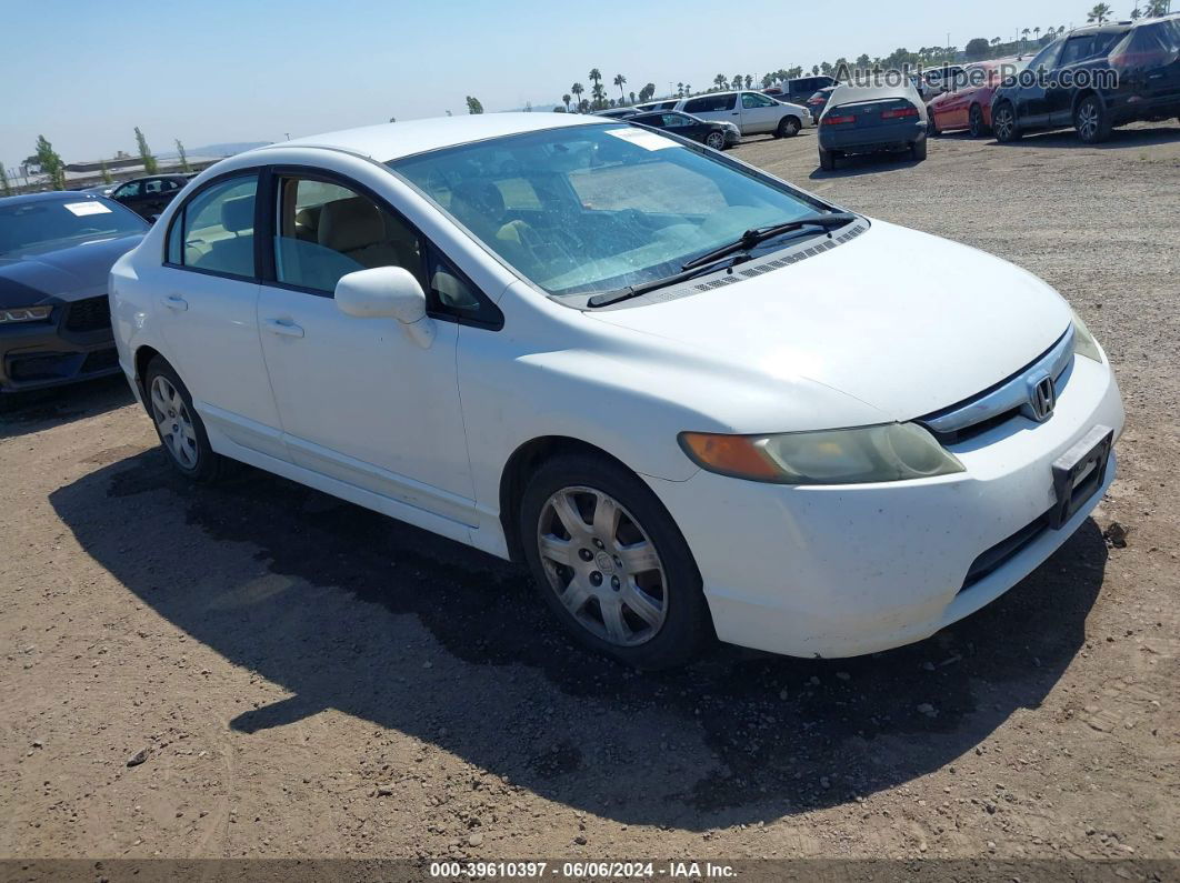 2008 Honda Civic Lx White vin: 1HGFA16528L005101