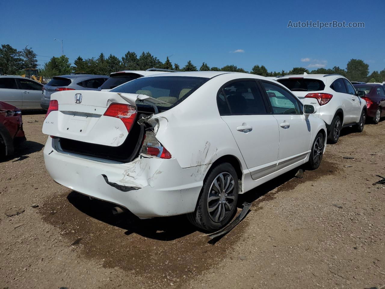 2008 Honda Civic Lx White vin: 1HGFA16528L005115