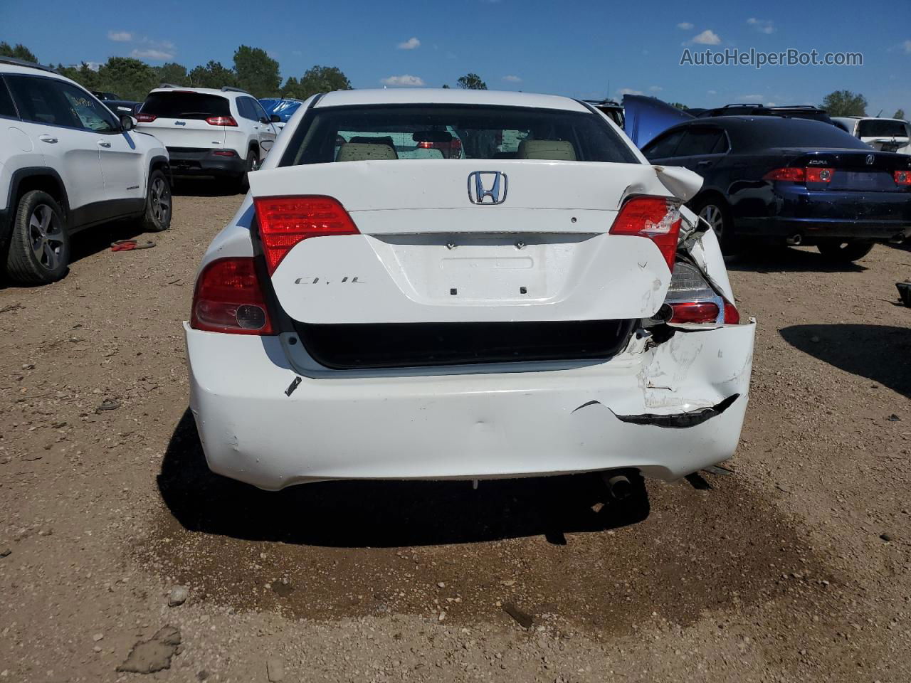 2008 Honda Civic Lx White vin: 1HGFA16528L005115