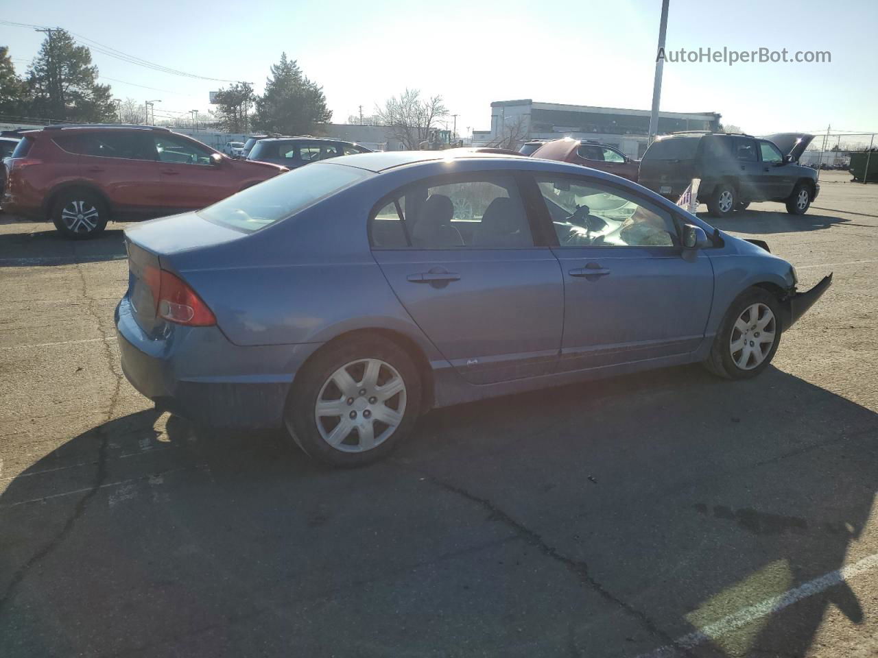 2008 Honda Civic Lx Синий vin: 1HGFA16528L033352