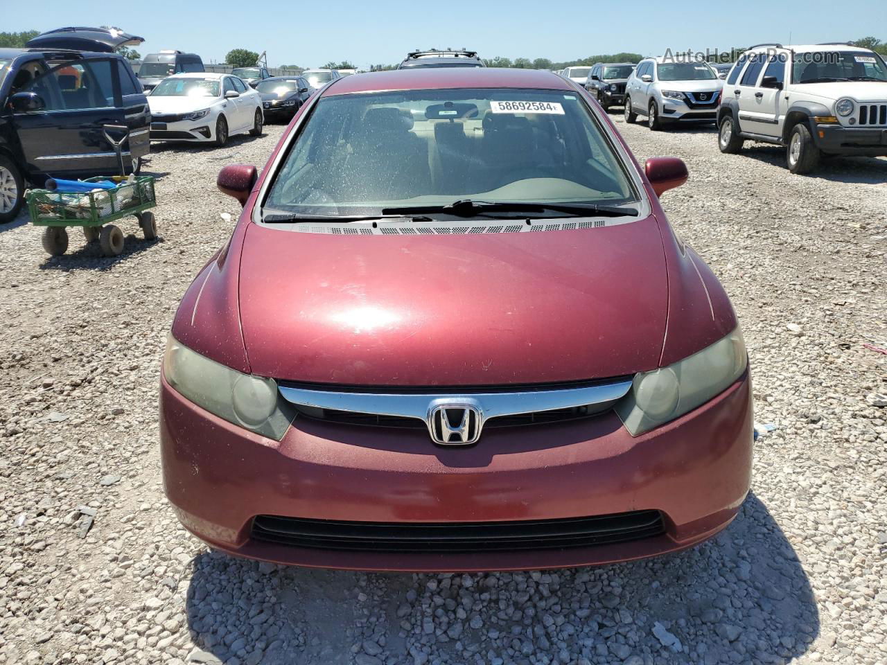 2008 Honda Civic Lx Красный vin: 1HGFA16528L072040