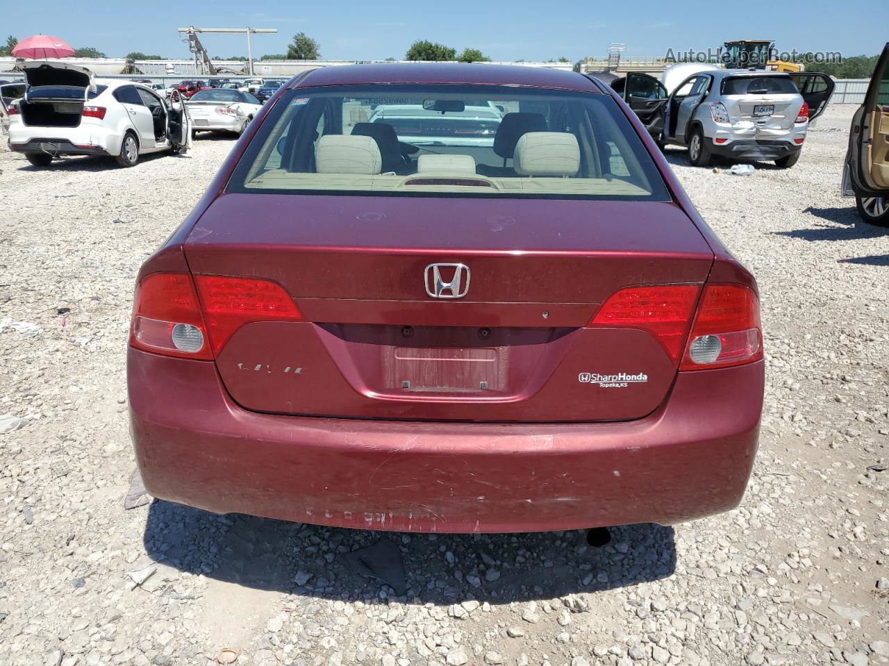 2008 Honda Civic Lx Red vin: 1HGFA16528L072040