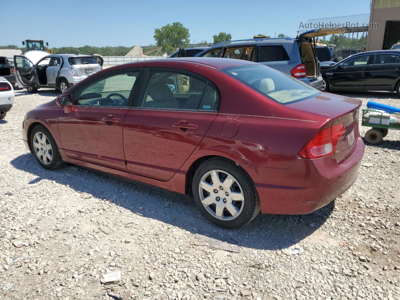 2008 Honda Civic Lx Red vin: 1HGFA16528L072040