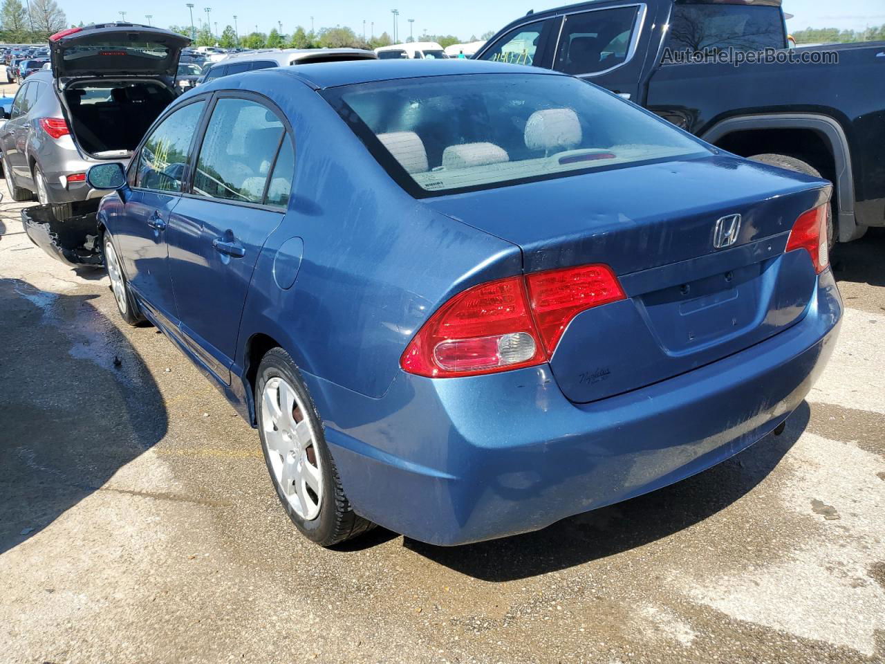 2008 Honda Civic Lx Синий vin: 1HGFA16528L078985