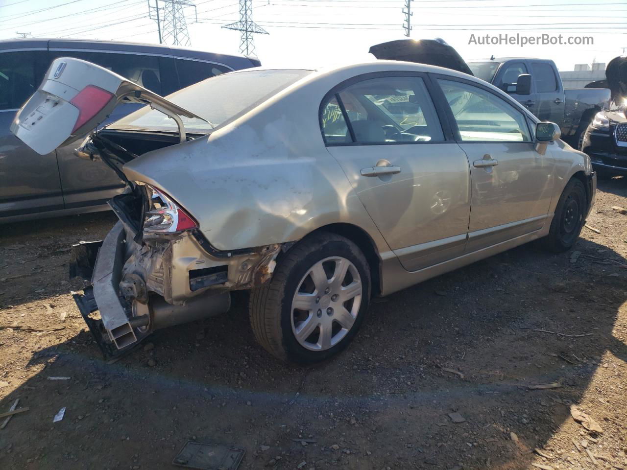 2008 Honda Civic Lx Золотой vin: 1HGFA16528L118675