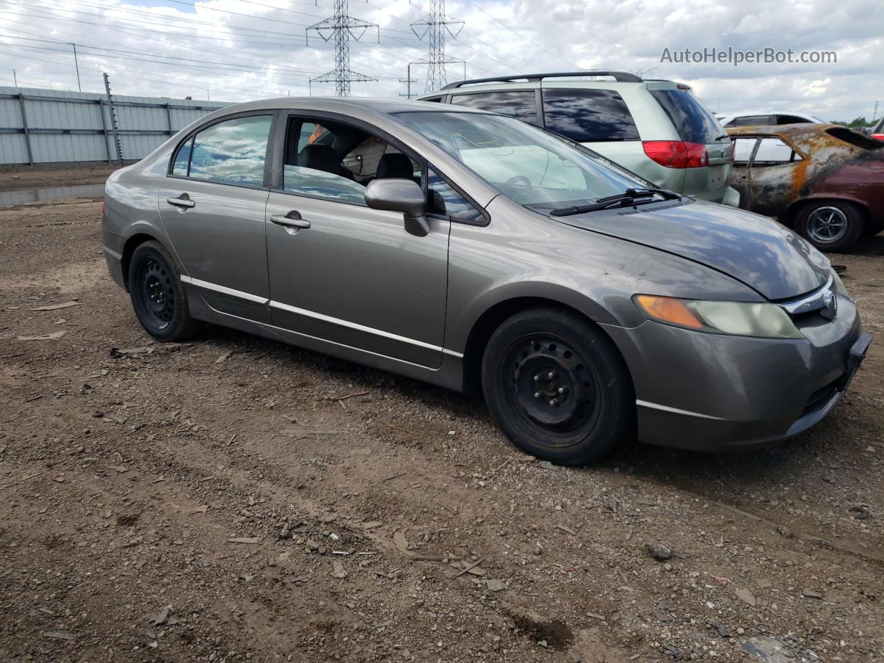 2008 Honda Civic Lx Серый vin: 1HGFA16538L062472