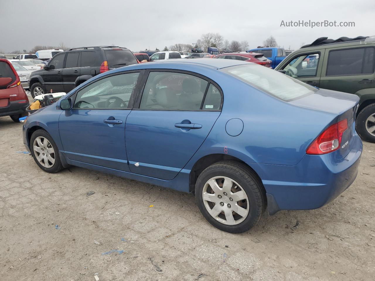 2008 Honda Civic Lx Blue vin: 1HGFA16538L089171