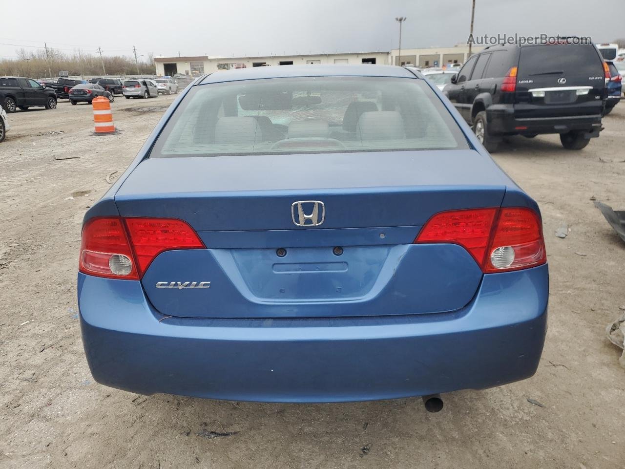 2008 Honda Civic Lx Blue vin: 1HGFA16538L089171