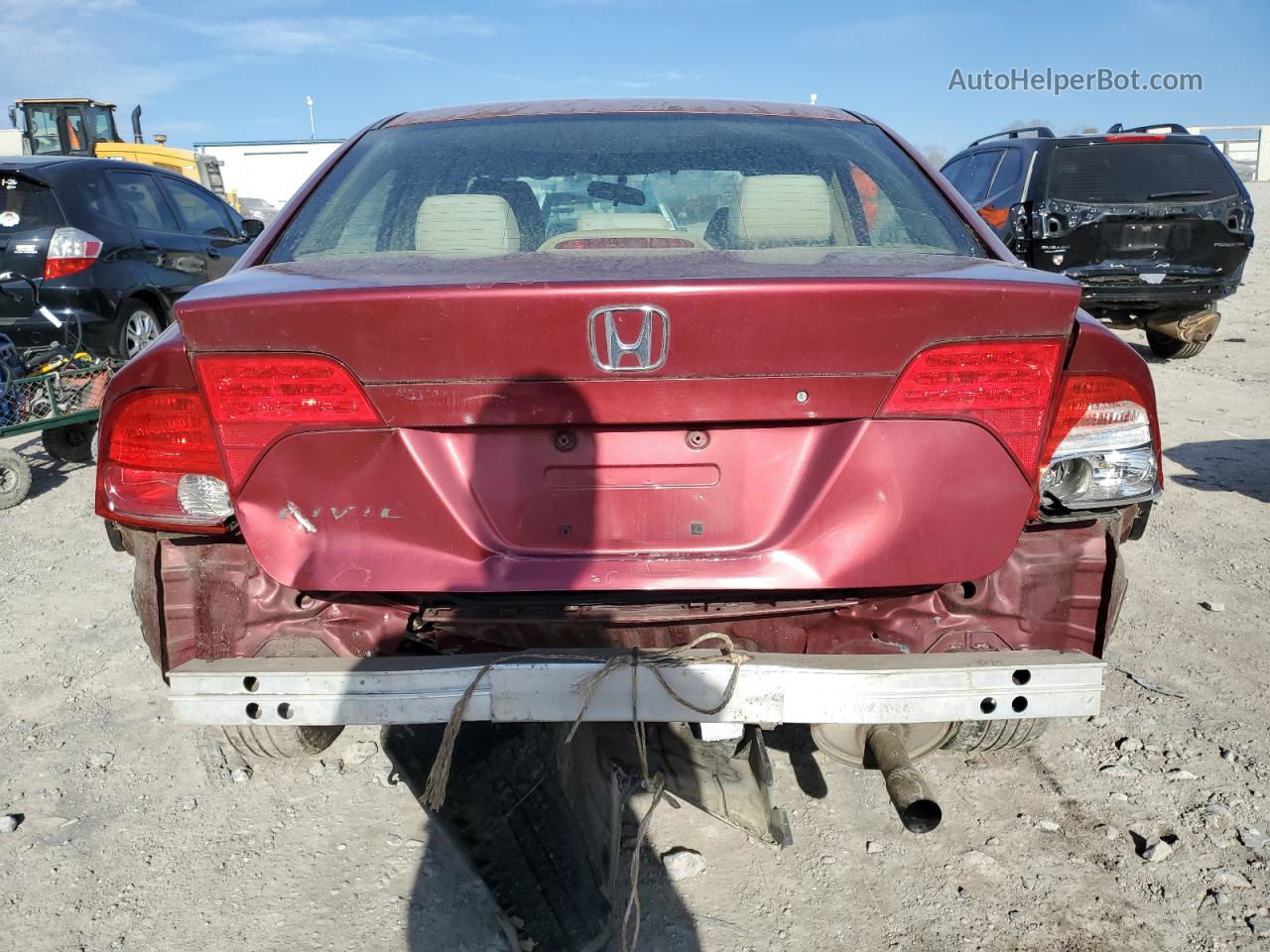 2006 Honda Civic Lx Бордовый vin: 1HGFA16546L078273