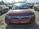 2006 Honda Civic Lx Burgundy vin: 1HGFA16546L078273