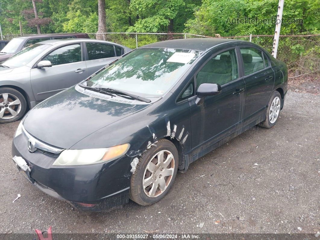 2008 Honda Civic Lx Black vin: 1HGFA16548L075120