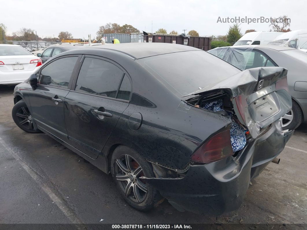 2008 Honda Civic Lx Black vin: 1HGFA16548L075618