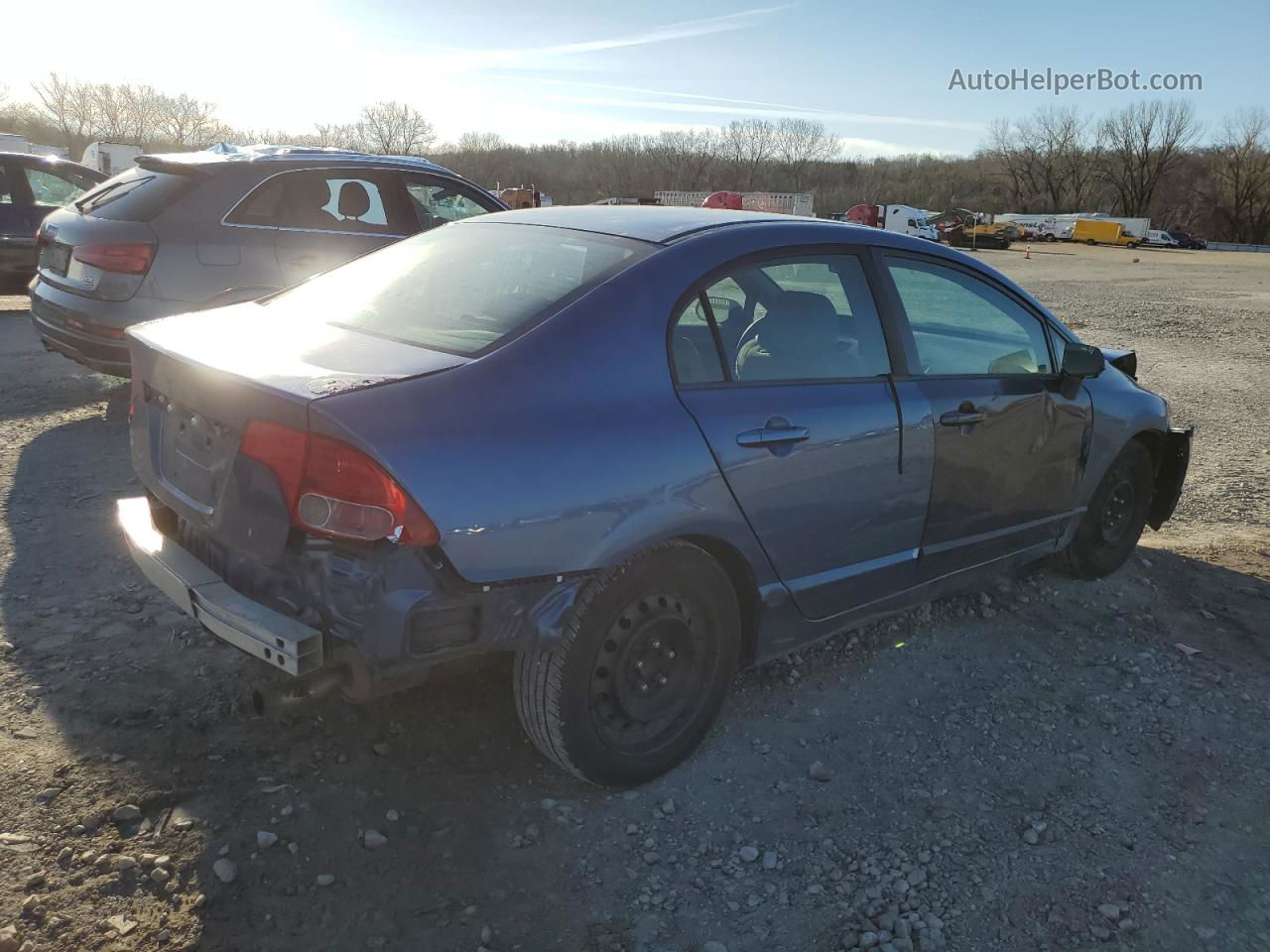 2008 Honda Civic Lx Blue vin: 1HGFA16558L035032