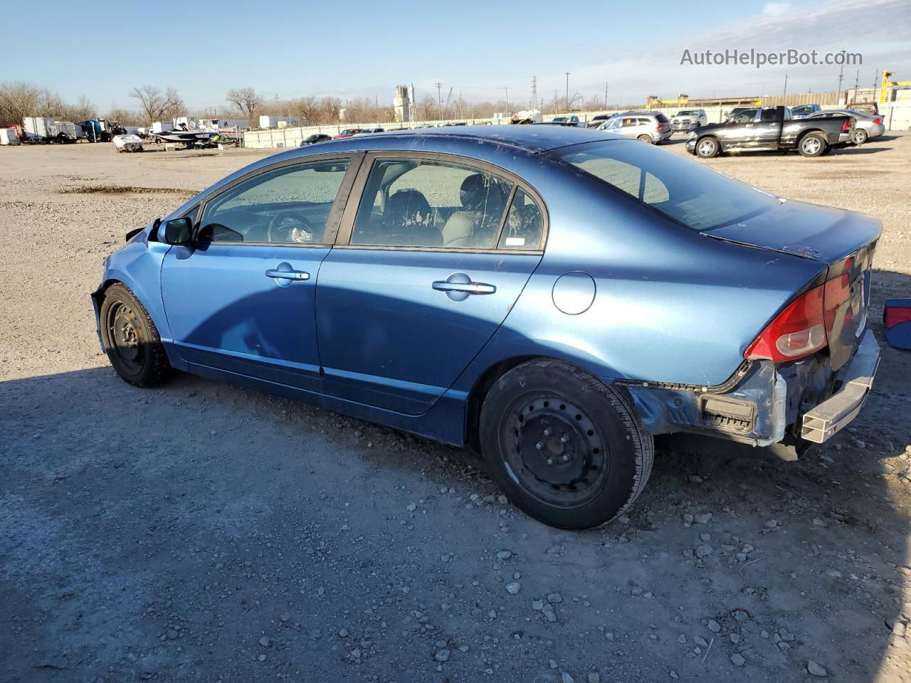 2008 Honda Civic Lx Blue vin: 1HGFA16558L035032