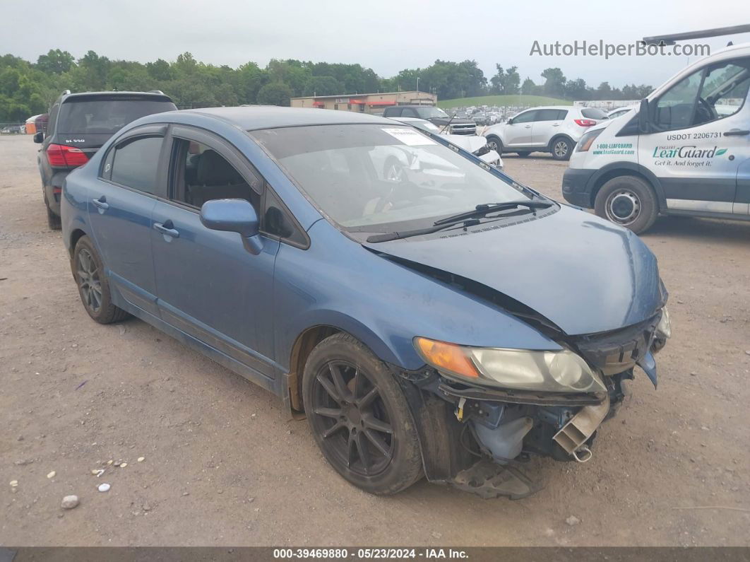 2008 Honda Civic Lx Blue vin: 1HGFA16558L041896