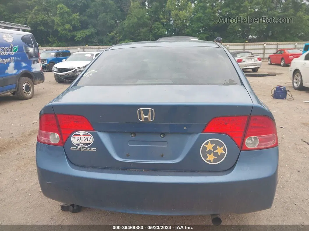 2008 Honda Civic Lx Blue vin: 1HGFA16558L041896